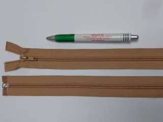 RT-10, 75 cm hosszú spirál fogú cipzár, világos barna (12627-274)