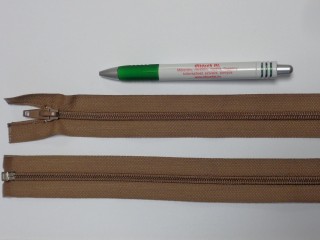 RT-10, 75 cm hosszú spirál fogú cipzár, közép barna (12631-286)