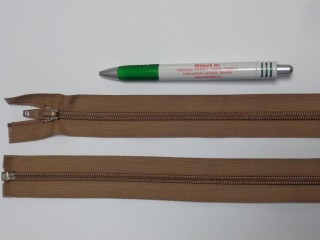 RT-10, 75 cm hosszú spirál fogú cipzár, közép barna (12631-286)