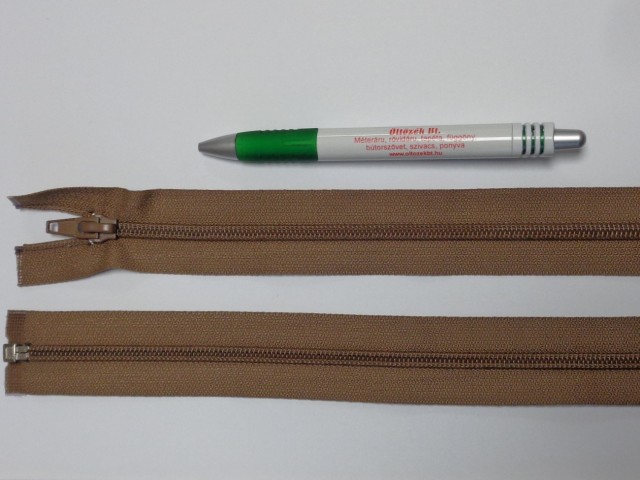 RT-10, 75 cm hosszú spirál fogú cipzár, közép barna (12631-286)