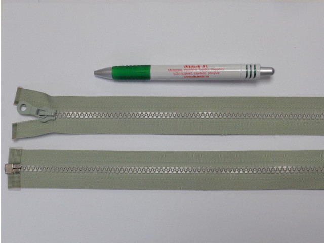 75 cm hosszú GT-10-es (P-6) vastag fogú zipzár, világos keki (12719)
