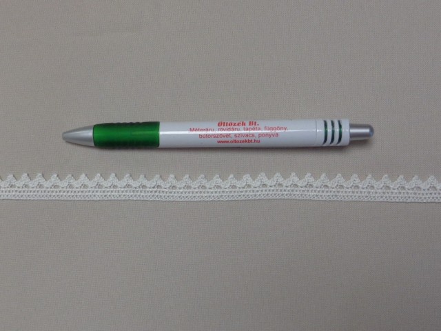 Pamut csipke, ekrü, 14 mm széles (12833)