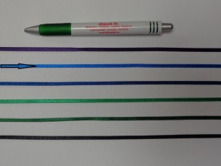 0,3 cm széles szatén szalag, kék (12868)