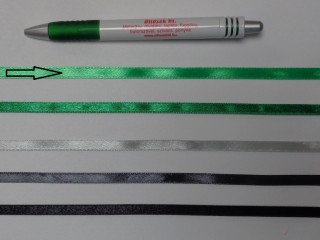 0,6 cm széles szaténszalag, zöld (12888)
