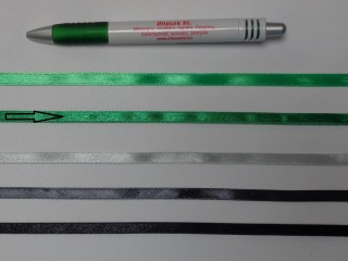 0,6 cm széles szaténszalag, sötétzöld (12889)