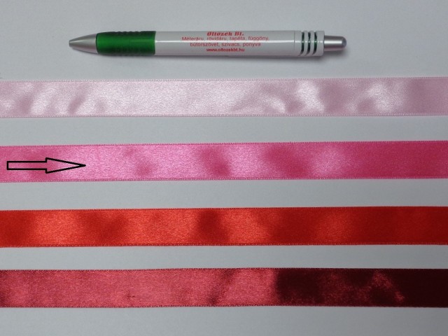 2 cm széles szatén szalag, pink (12902)