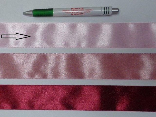 4 cm széles szatén szalag; rózsaszín (12930)