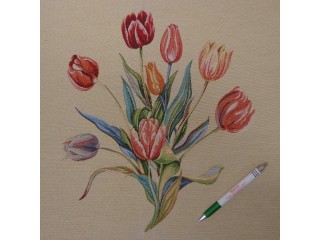 Párna panel, tulipános (12958)