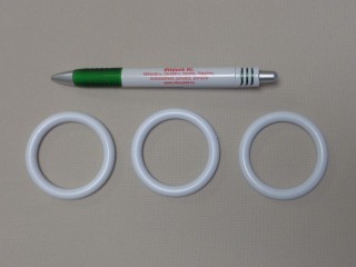Műanyag függönykarika, fehér, átmérő 55/45 mm (13122)