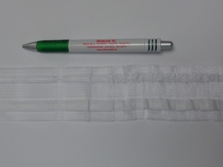 Függönybehúzó, átlátszó, ceruzás, 5 cm széles (13164)
