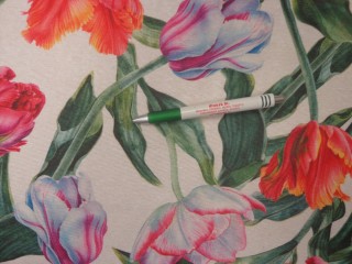 Loneta, tulipános, kerti bútor vászon (13239)