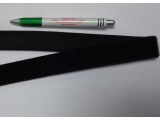 Elasztikus tépőzár, 2,5 cm széles, fekete (13560)