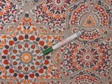 Loneta, bordó-narancs-drapp mandalás, kerti bútor vászon (13636)
