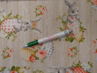 Loneta, parketta alapon nyuszis-tojásos, kerti bútor vászon (14055)