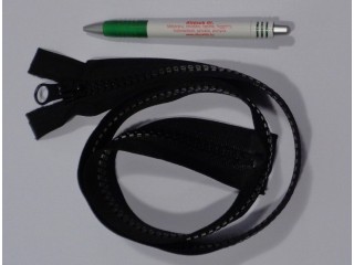 GT-20, 85 cm hosszú, vastag fogú cipzár, fekete (14090)