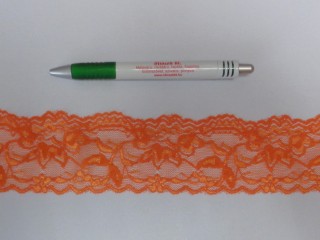 Rugalmas csipke, narancs, 5 cm széles (14292)