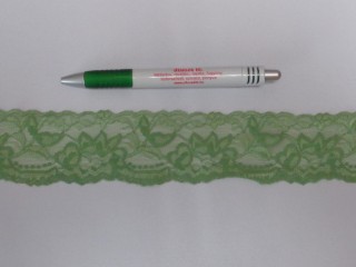 Rugalmas csipke, zöld, 5 cm széles (14299)