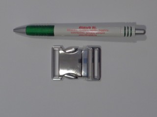 Fém TUK csat, 3 cm-es, nikkel (14820)