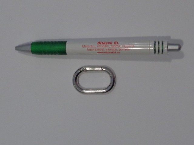 Ovális karabiner, 30 mm-es, nikkel (14822)