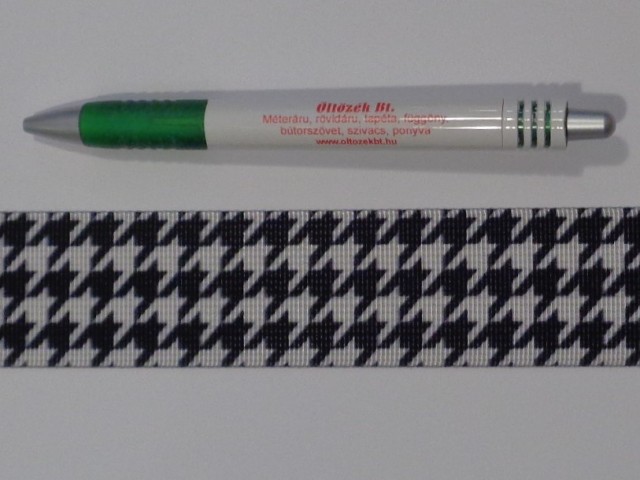 4 cm széles mintás heveder, pepita mintás (14828)