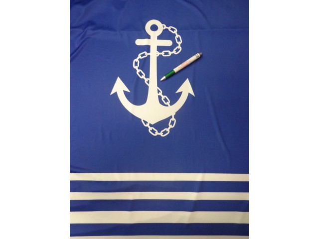 Elasztikus Venezia jersey, horgony mintás (14869)