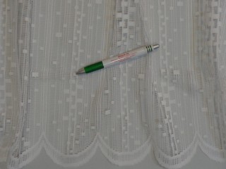 Fényáteresztő, Jacquard függöny, fehér, 160 cm magas (15086)