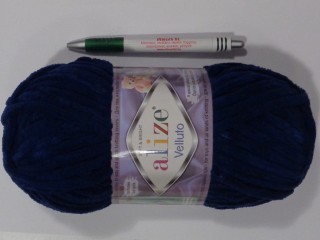 Alize Velluto zsenília fonal, sötétkék (15167-58)