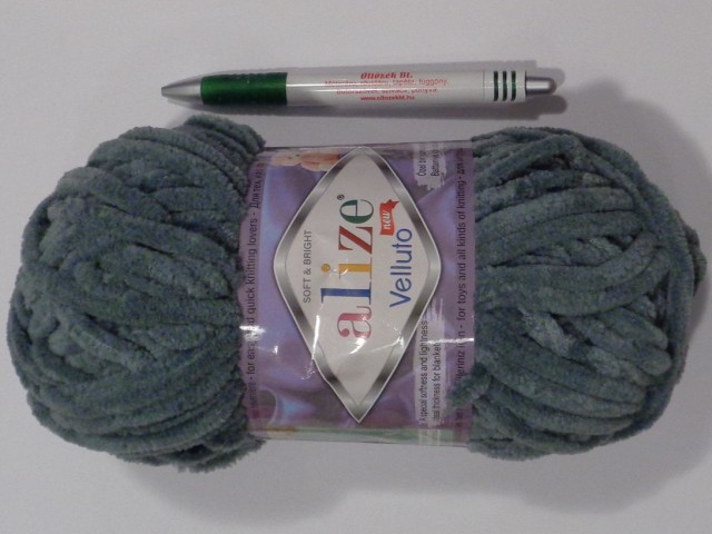 Alize Velluto zsenília fonal, sötétszürke (15169-87)