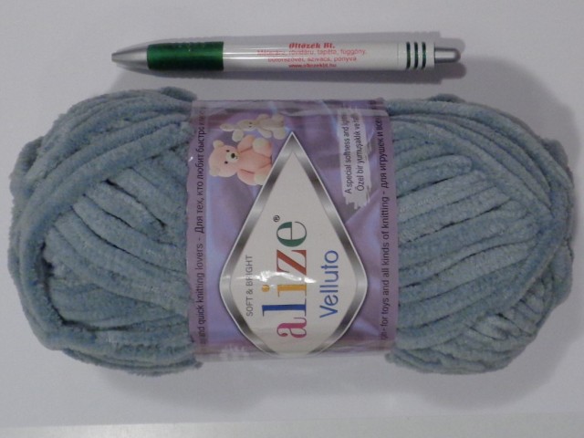 Alize Velluto zsenília fonal, közép szürke (15174-428)