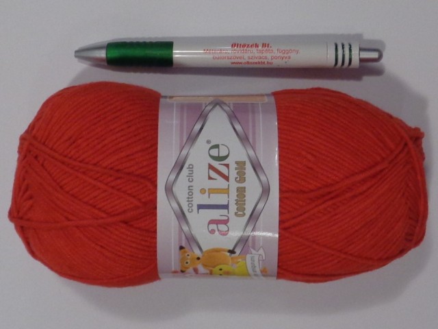 Alize Cotton Gold fonal, piros (15176-56)