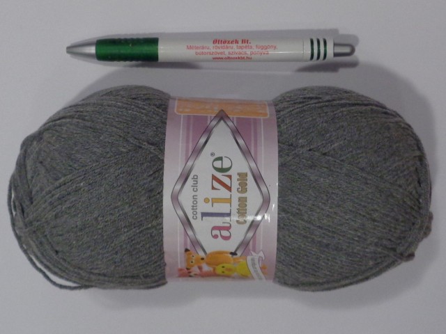 Alize Cotton Gold fonal, szénszürke (15185-828)