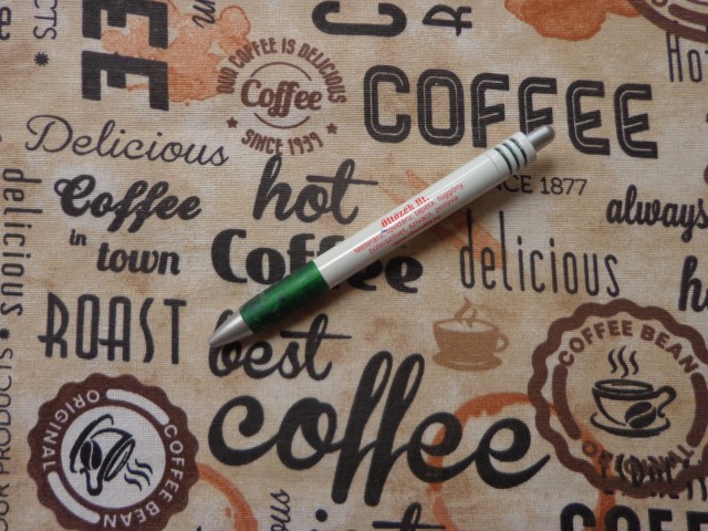 Loneta, kávés, feliratos, kerti bútor vászon (15202)