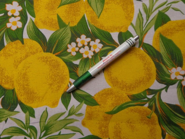 Loneta, citromos-virágos, kerti bútor vászon (15204)