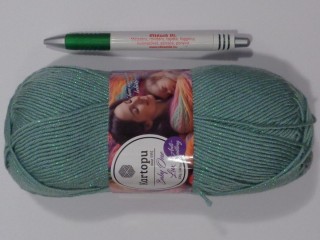 Baby One Lux , menta, színazonos csillogó szállal (15207-493)