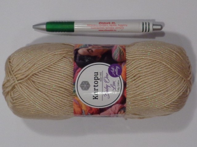 Baby One Lux , drapp, színazonos csillogó szállal (15208-855)