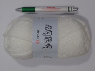 Yarnart Baby fonal, fehér (15210-501)