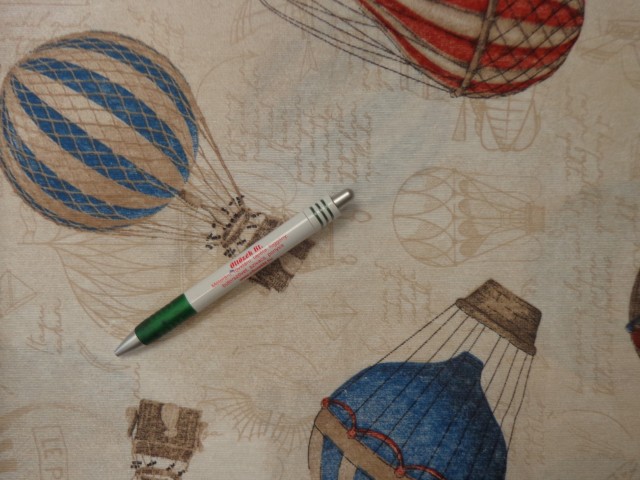 Loneta, drapp alapon hőlégballonos kerti bútor vászon (15284)