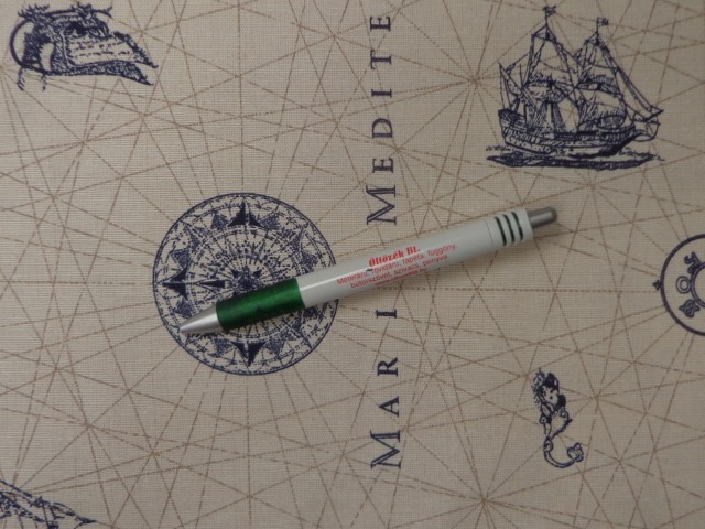 Loneta, nyers alapon tengerész mintás kerti bútor vászon (15288)