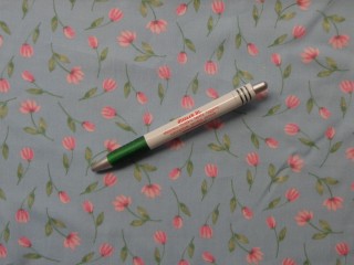 Flokon, kék alapon rózsaszín tulipános (15291)