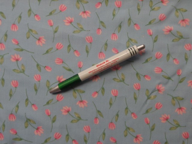 Flokon, kék alapon rózsaszín tulipános (15291)