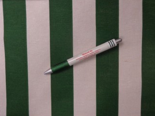 Loneta, zöld-fehér csíkos, mintás kerti bútor vászon (15323)