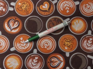 Loneta, kávécsészés, mintás kerti bútor vászon (15324)