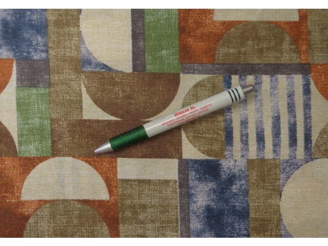 Loneta, kék-zöld-narancs-barna mintás kerti bútor vászon (15327)