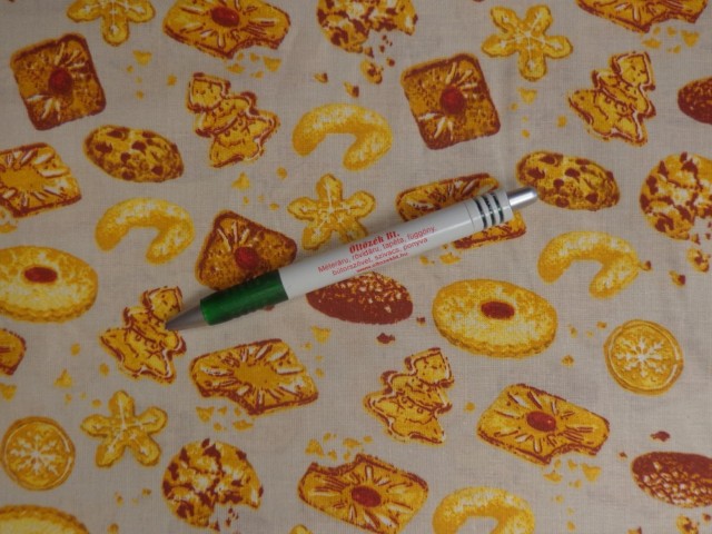 Mintás pamutvászon, péksütis  (15346)