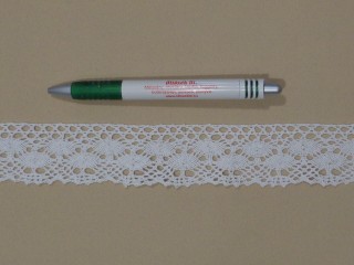 Pamut csipke, fehér, 35 mm széles (15352-B1343)