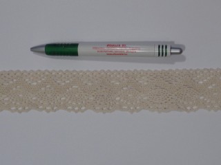 Pamut csipke, ekrü, 40 mm széles (15353)