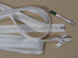 Vitorla cipzár, RT-30, vastag fogú, 10 m hosszú cipzár, fehér - Csak rendelésre! (15358)