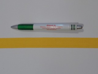 2 cm széles, köpper szalag, sárga, pamut (15375)