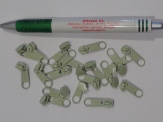 RT-0, laza cipzár kocsi végtelen cipzárhoz, pasztell zöld (15395)