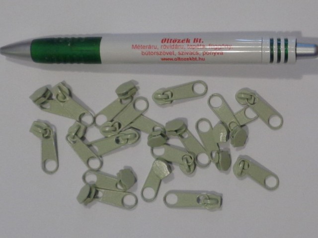 RT-0, laza cipzár kocsi végtelen cipzárhoz, pasztell zöld (15395)